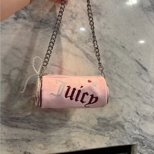 Juicy Couture Light Pink Shoulder Bag with Chain Strap